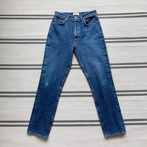 AGOLDE 90s Pinch Waist High Rise Straight Jeans Blue Size 27